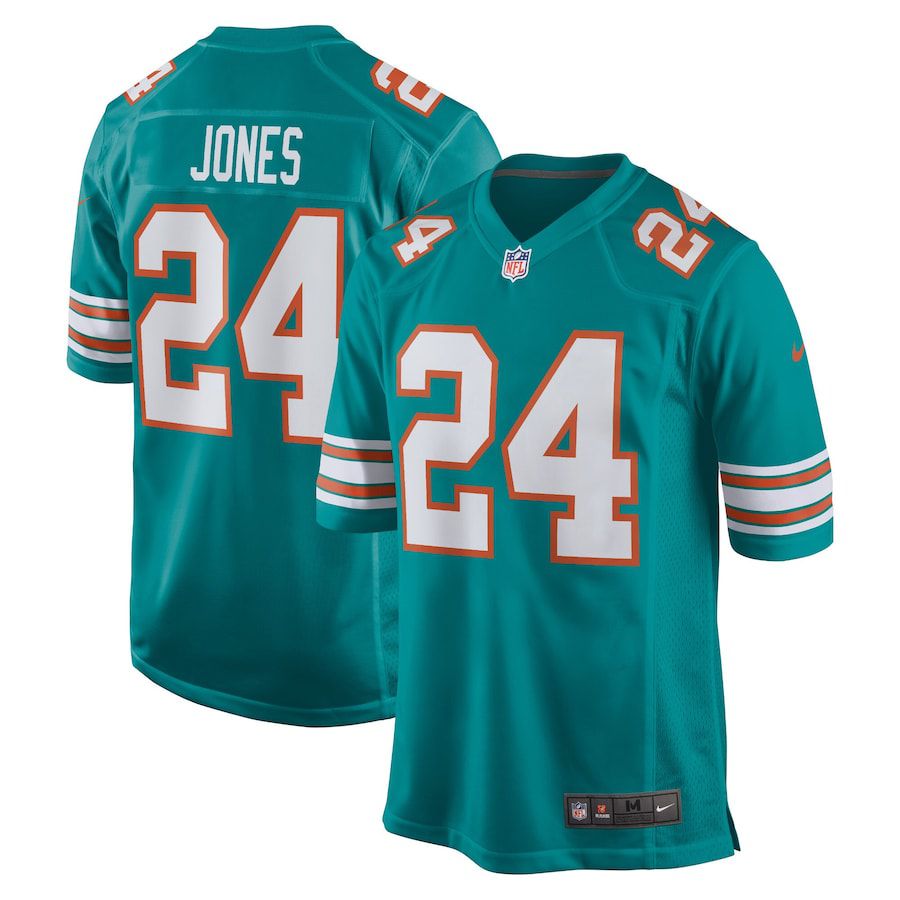 Men Miami Dolphins 24 Byron Jones Nike Green Alternate Game NFL Jersey